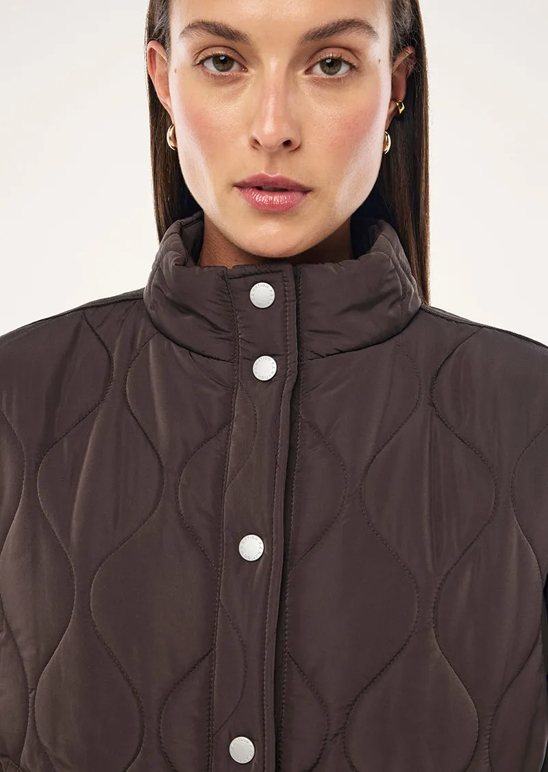 SURGE QUILT JACKET IN COFFEE sold by P.E Nation product image thumbnail 2