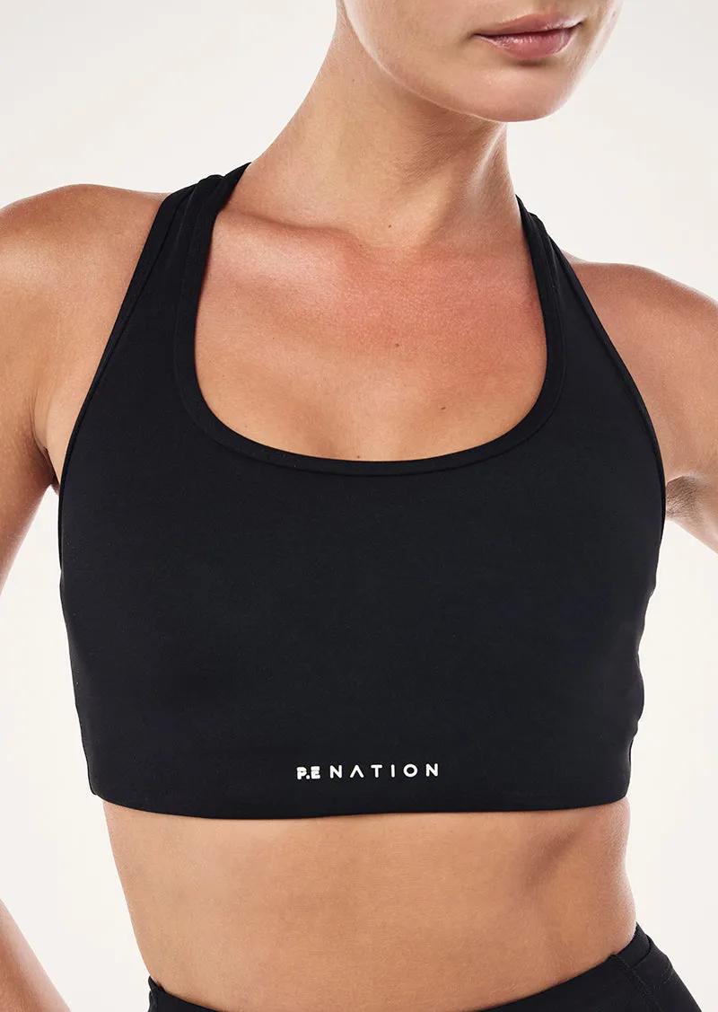 SIGNATURE RACER SPORTS BRA IN BLACK sold by P.E Nation product image thumbnail 5