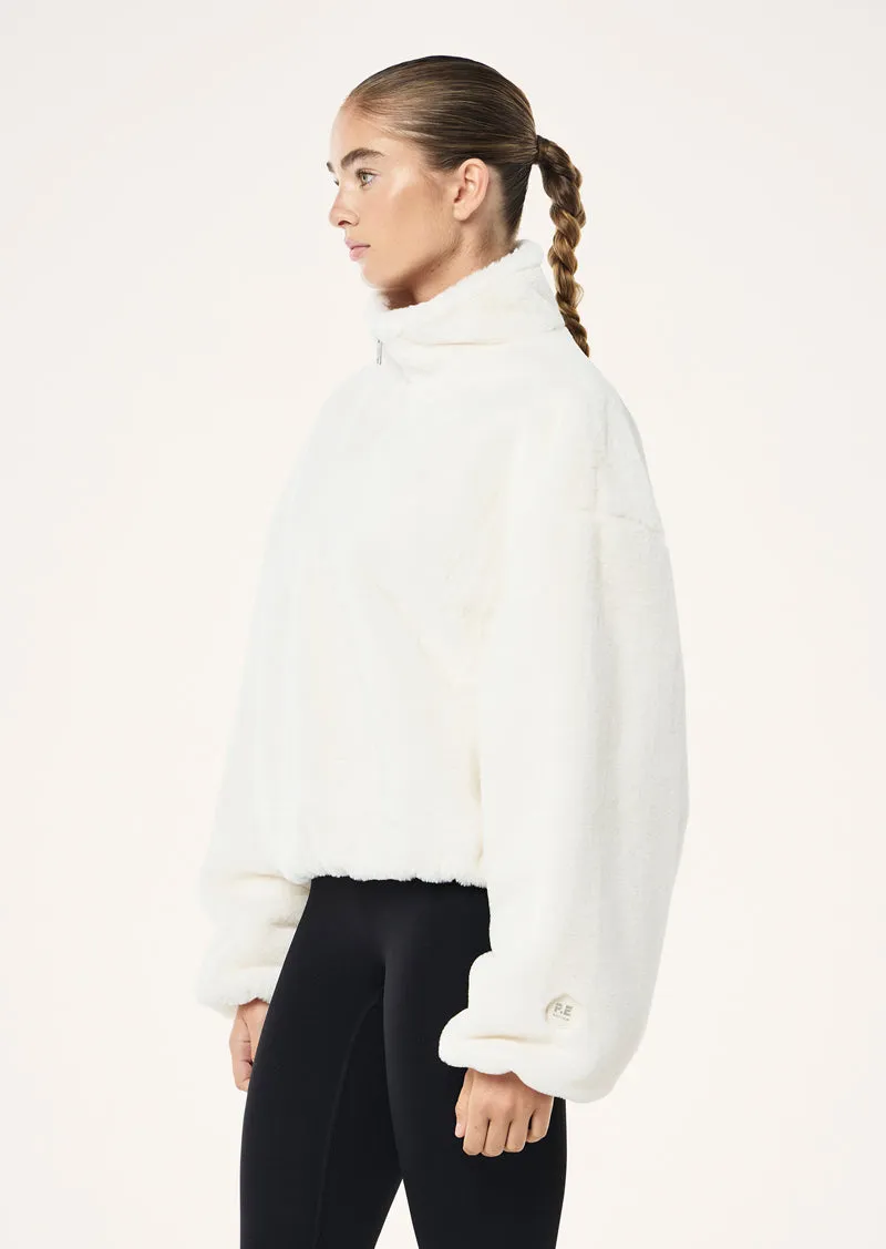 MONTEREY ZIP NECK SWEAT IN WHISPER WHITE sold by P.E Nation product image thumbnail 4