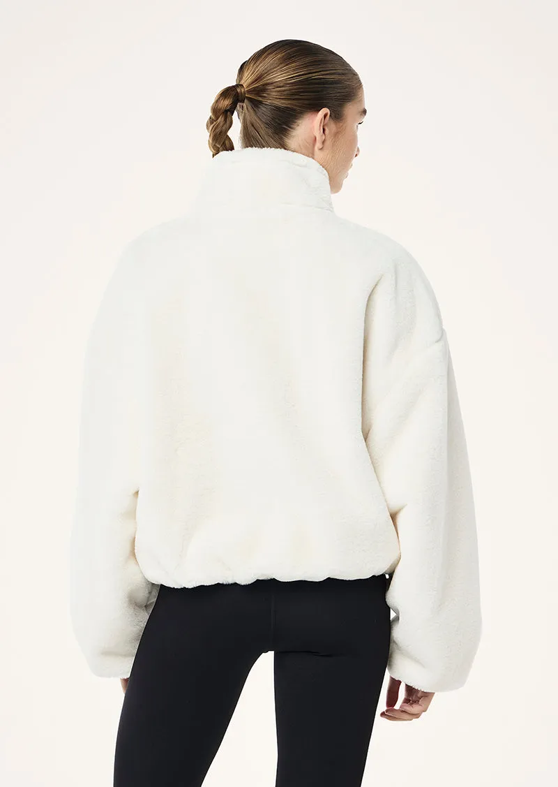MONTEREY ZIP NECK SWEAT IN WHISPER WHITE sold by P.E Nation product image thumbnail 5
