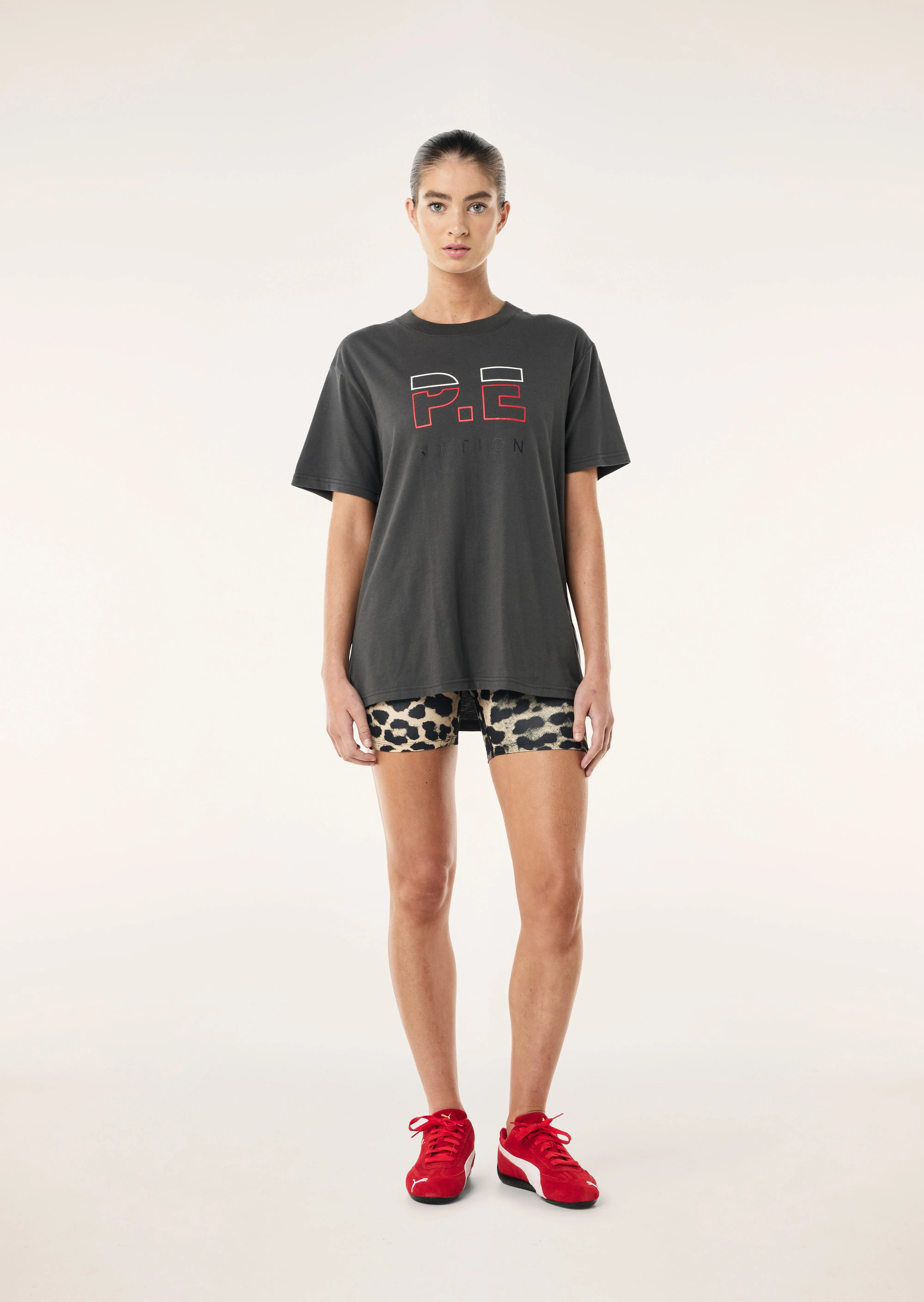 HEADS UP TEE IN GUNMETAL sold by P.E Nation product image thumbnail 5