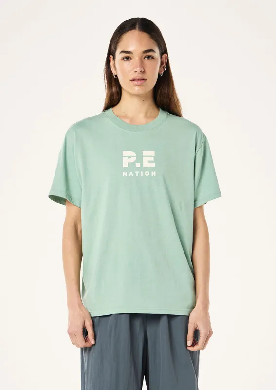 HEADS UP 2 TEE IN DUSTY MINT made by P.E Nation