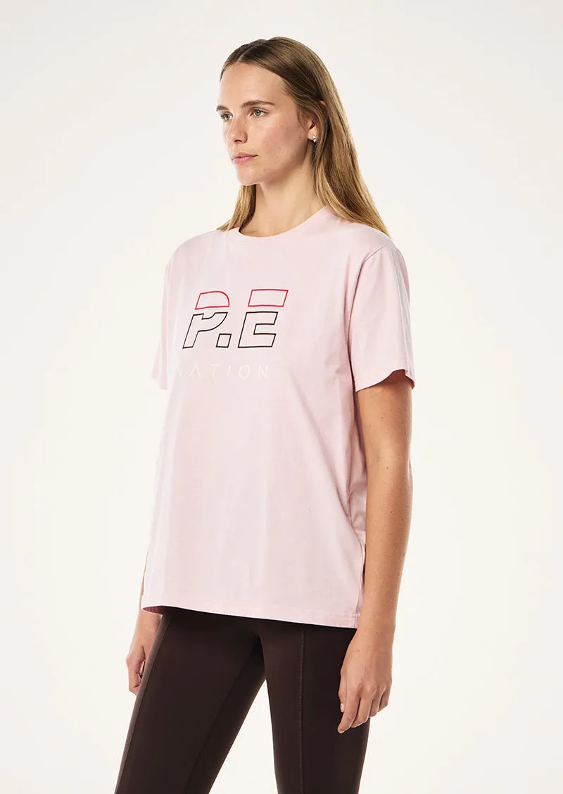 HEADS UP TEE IN CHALK PINK sold by P.E Nation product image thumbnail 3