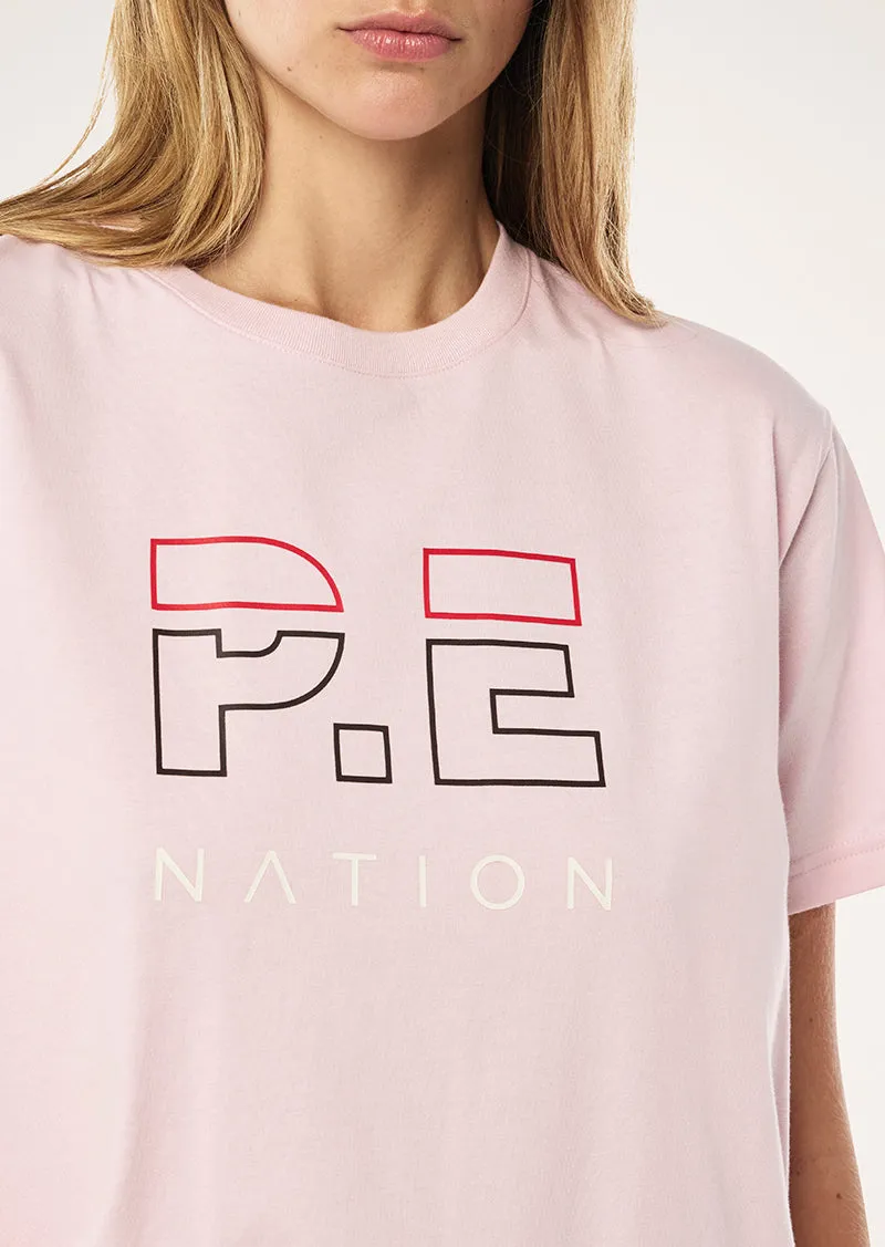 HEADS UP TEE IN CHALK PINK sold by P.E Nation product image thumbnail 2