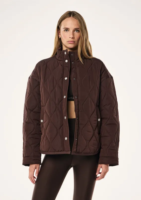 SURGE QUILT JACKET IN ESPRESSO sold by P.E Nation