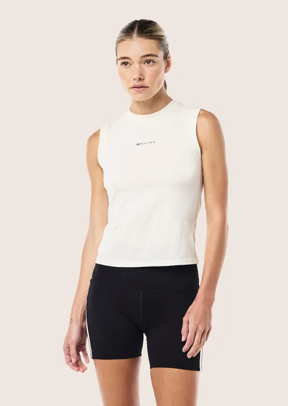 LENOX TANK IN WHISPER WHITE sold by P.E Nation