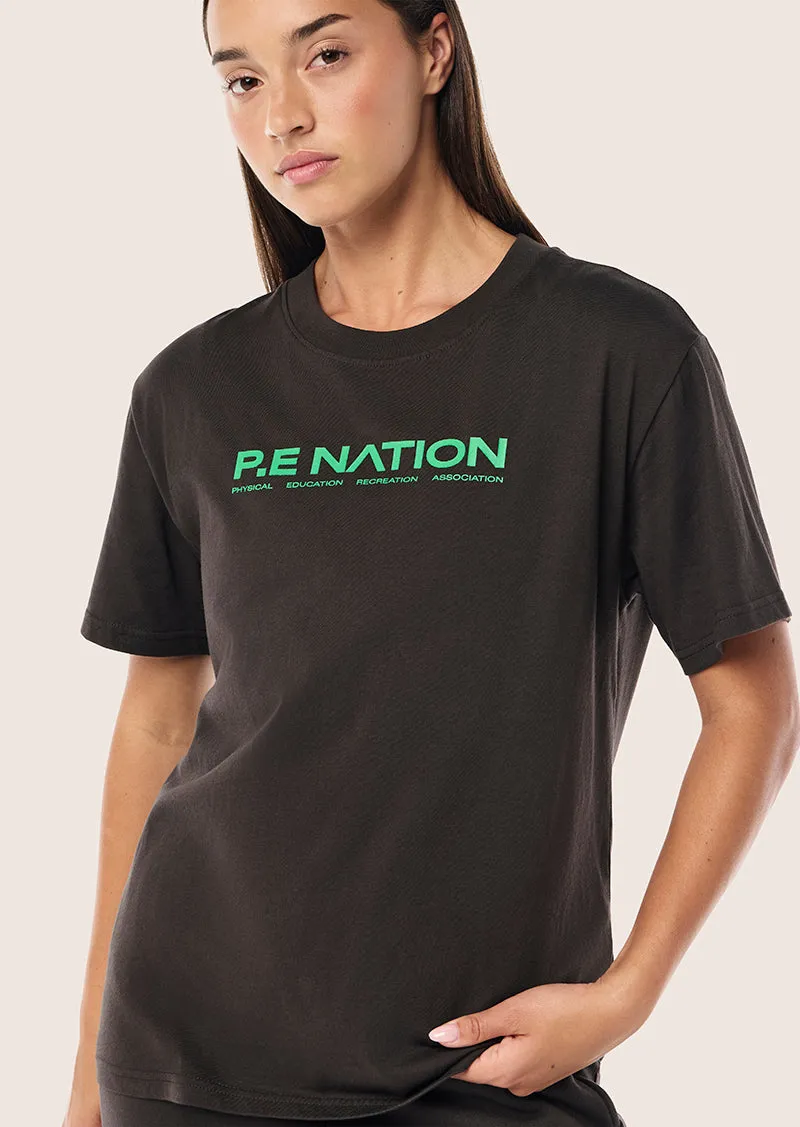 AERO SHORT SLEEVE TEE IN CAVIAR sold by P.E Nation product image thumbnail 3