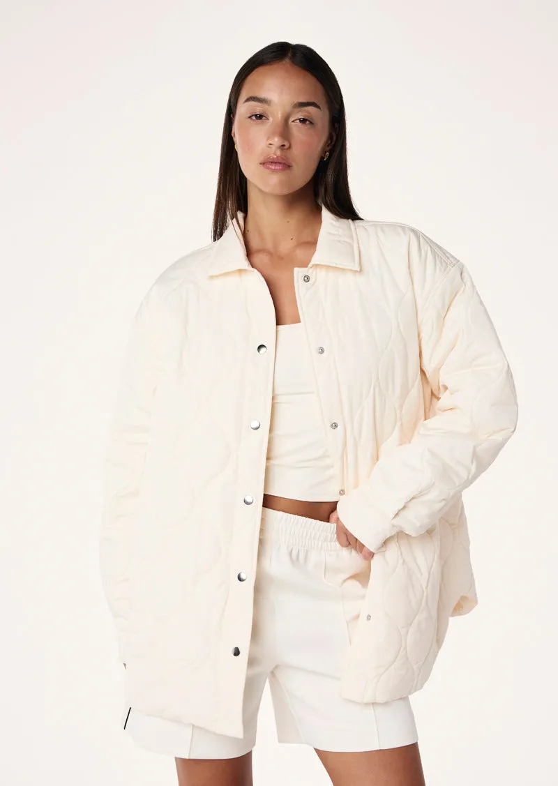 MOMENT JACKET IN WHISPER WHITE sold by P.E Nation
