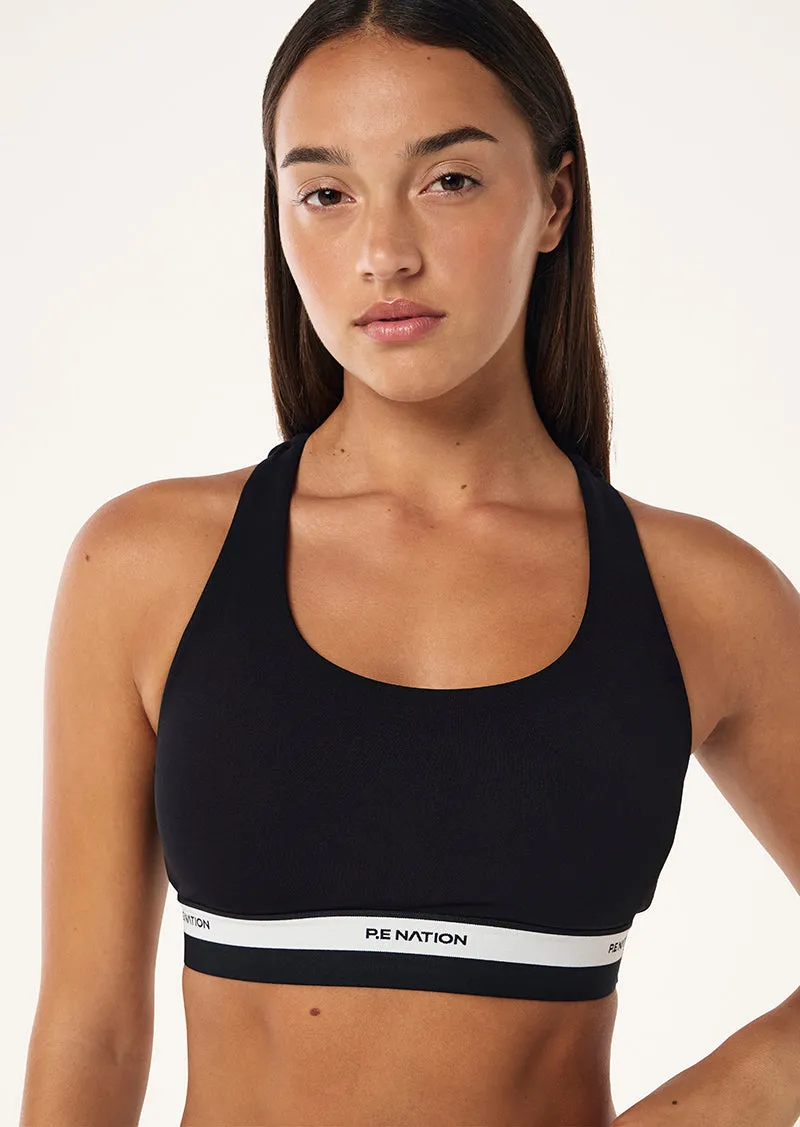AVANT SPORTS BRA IN BLACK & WHISPER WHITE sold by P.E Nation product image thumbnail 3