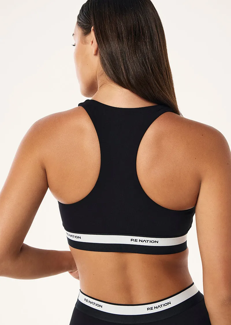 AVANT SPORTS BRA IN BLACK & WHISPER WHITE sold by P.E Nation product image thumbnail 2