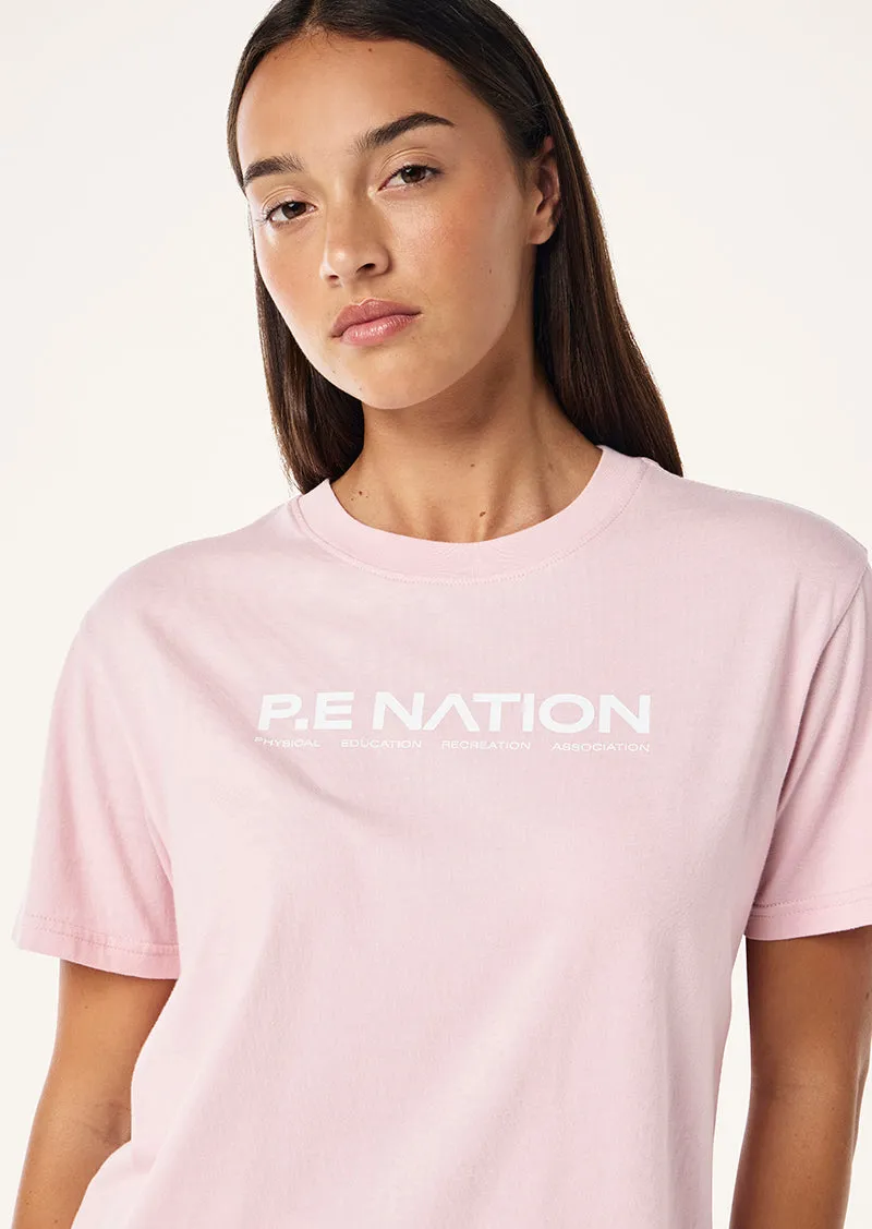 AERO SHORT SLEEVE TEE IN CHALK PINK sold by P.E Nation product image thumbnail 2