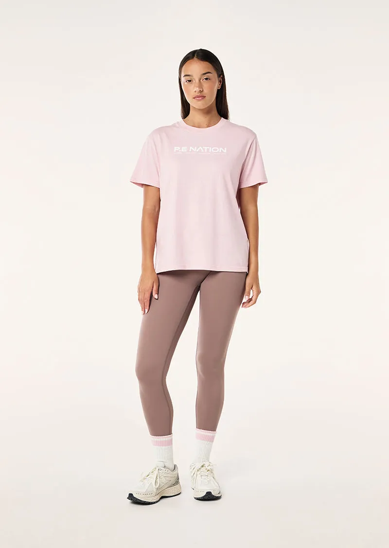 AERO SHORT SLEEVE TEE IN CHALK PINK sold by P.E Nation product image thumbnail 3