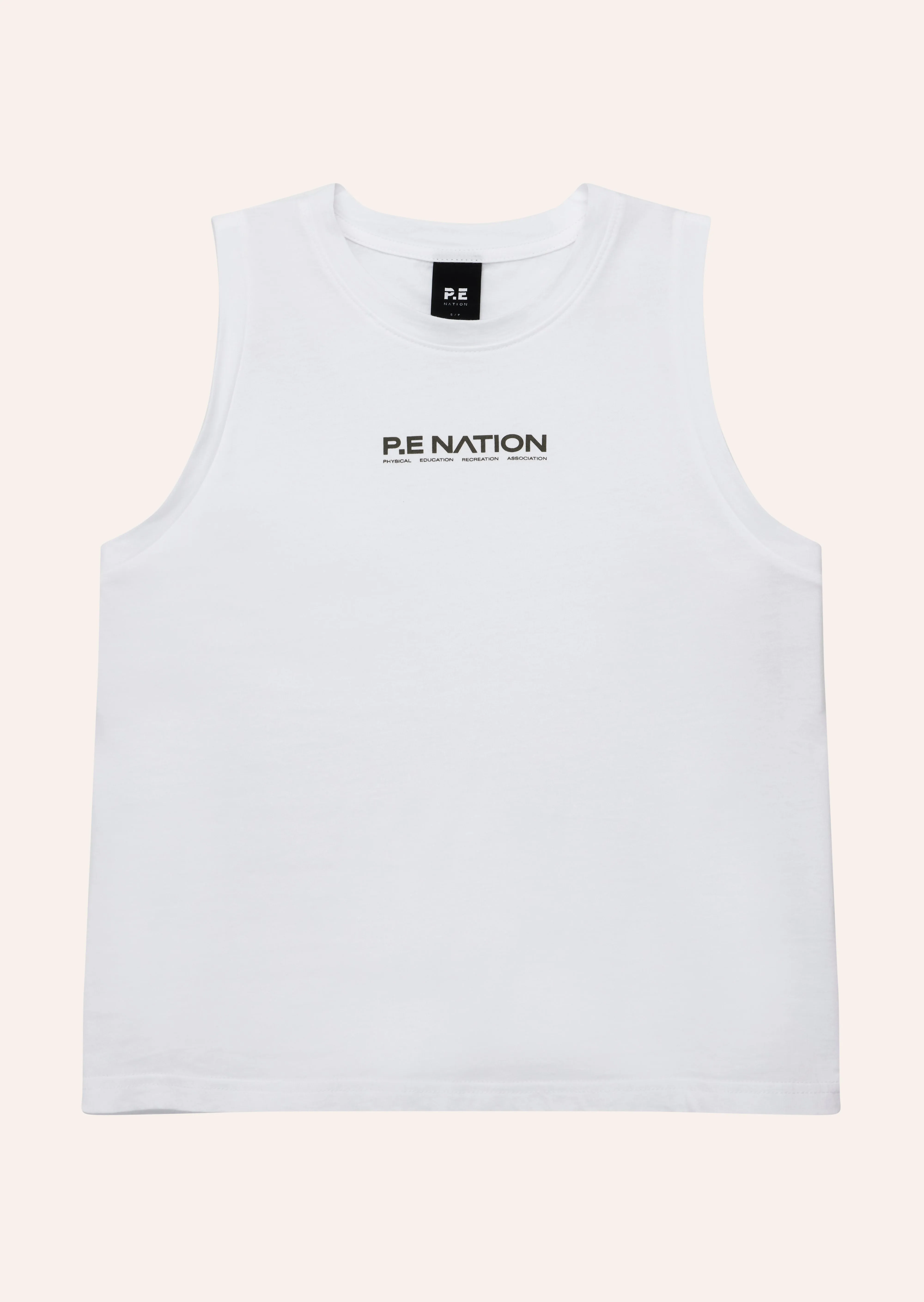 SHUFFLE TANK IN OPTIC WHITE & KHAKI sold by P.E Nation product image thumbnail 5