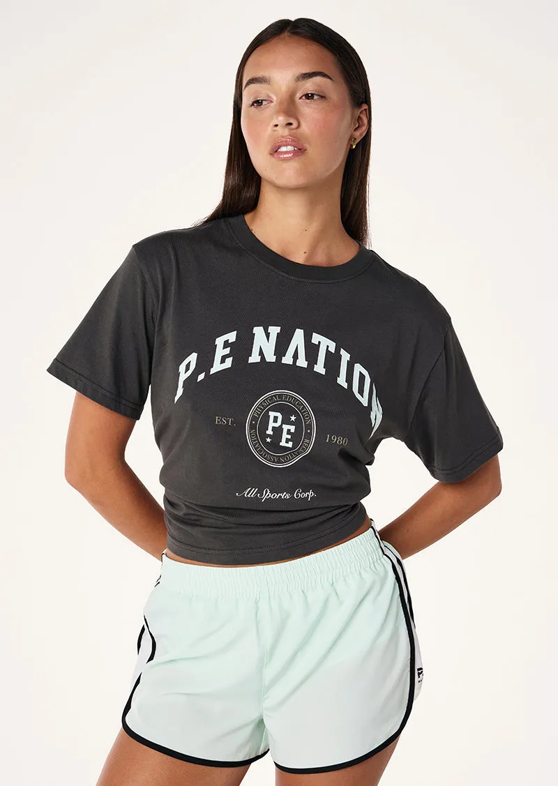 LIBERTY TEE IN GUNMETAL sold by P.E Nation product image thumbnail 2