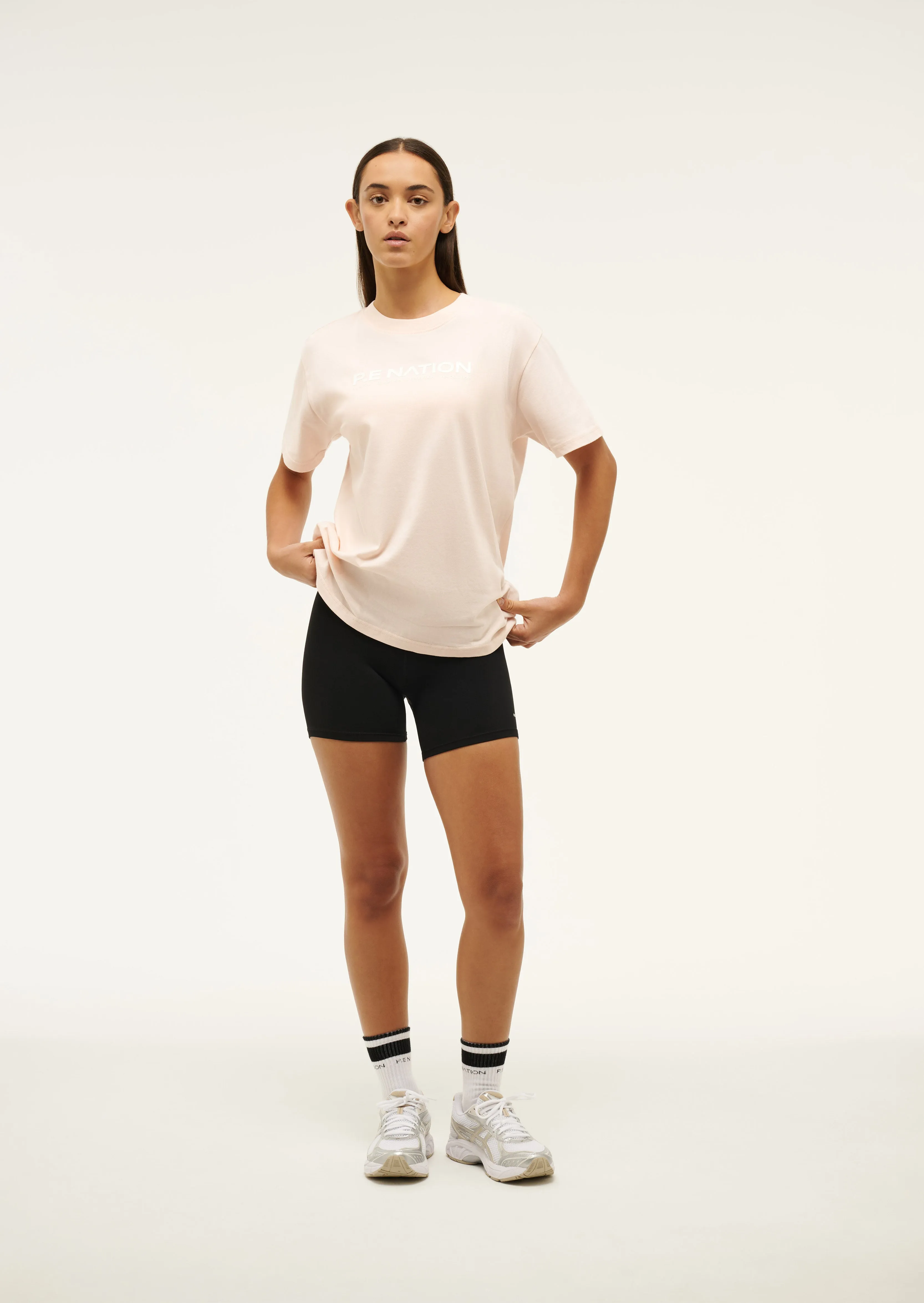 AERO SHORT SLEEVE TEE IN BLUSH sold by P.E Nation product image thumbnail 3