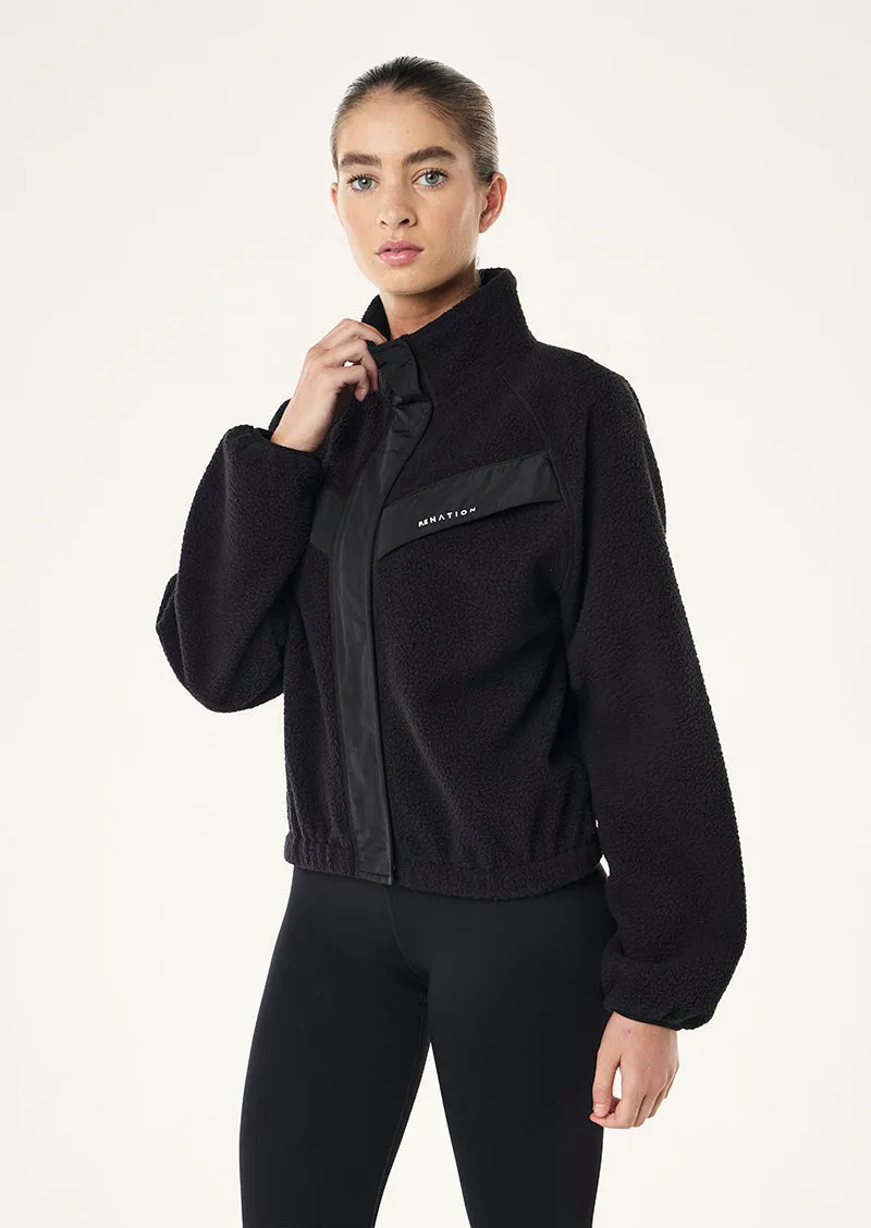 SHELTER SHERPA JACKET IN BLACK sold by P.E Nation product image thumbnail 3
