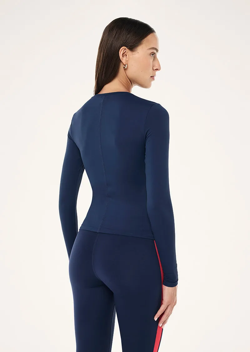 FOUNDATION LONG SLEEVE TOP IN DARK NAVY sold by P.E Nation product image thumbnail 4
