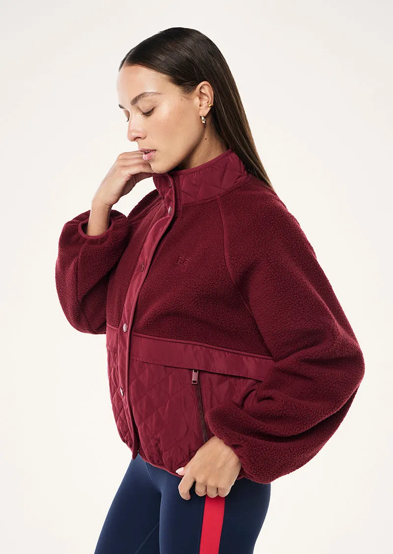 TECHNIQUE QUILT JACKET IN CABERNET sold by P.E Nation product image thumbnail 4