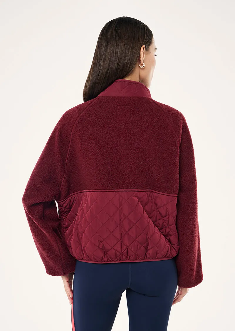 TECHNIQUE QUILT JACKET IN CABERNET sold by P.E Nation product image thumbnail 3