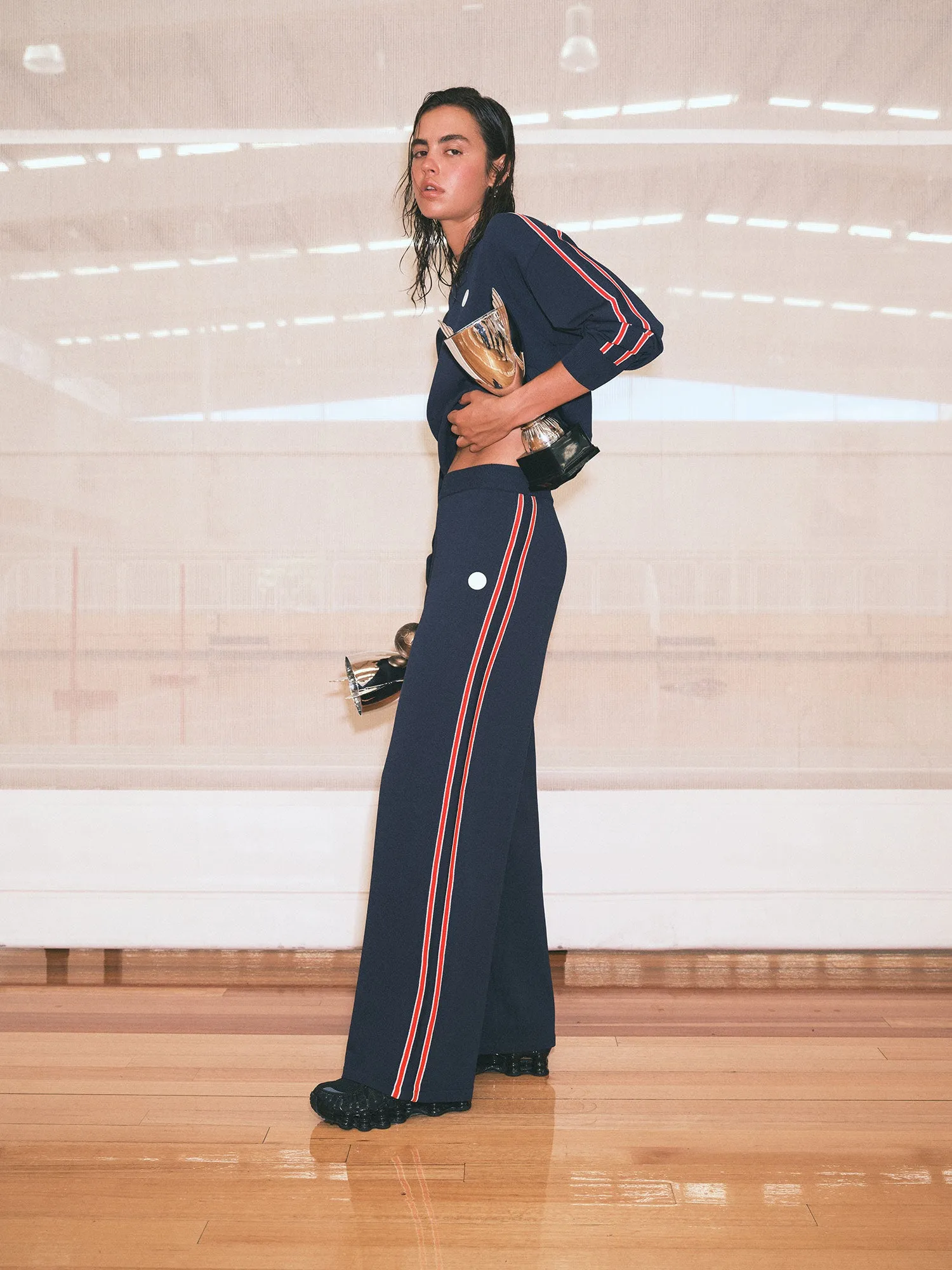 RETREAT KNIT PANT IN DARK NAVY sold by P.E Nation product image thumbnail 2