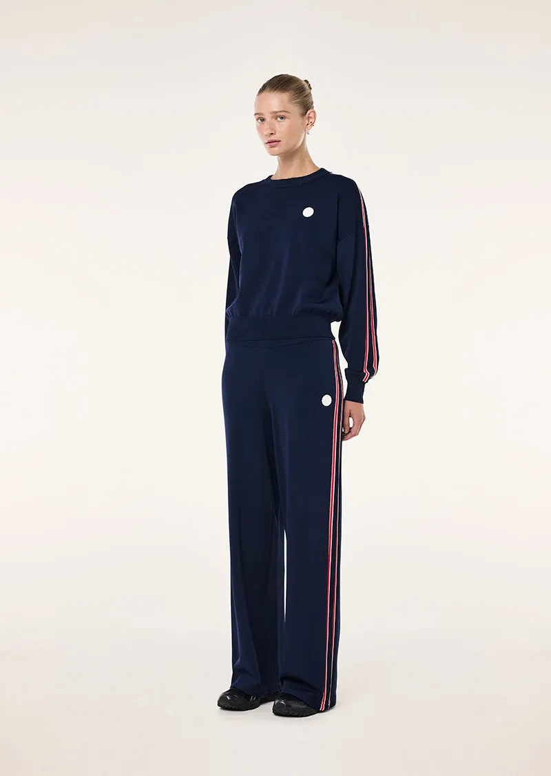 RETREAT KNIT PANT IN DARK NAVY sold by P.E Nation