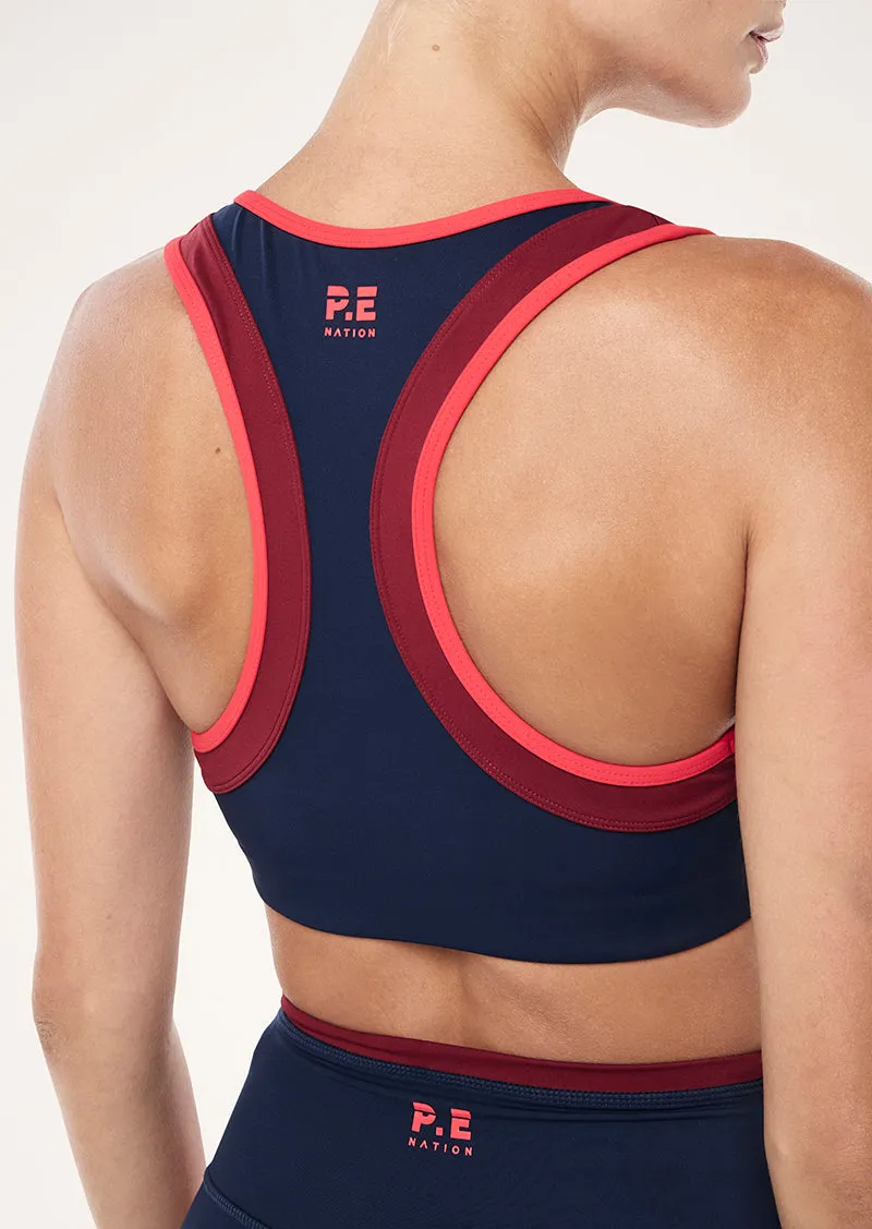 CONVEX SPORTS BRA IN DARK NAVY sold by P.E Nation product image thumbnail 3