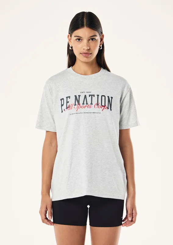 FULL OUT TEE IN GREY MARLE made by P.E Nation