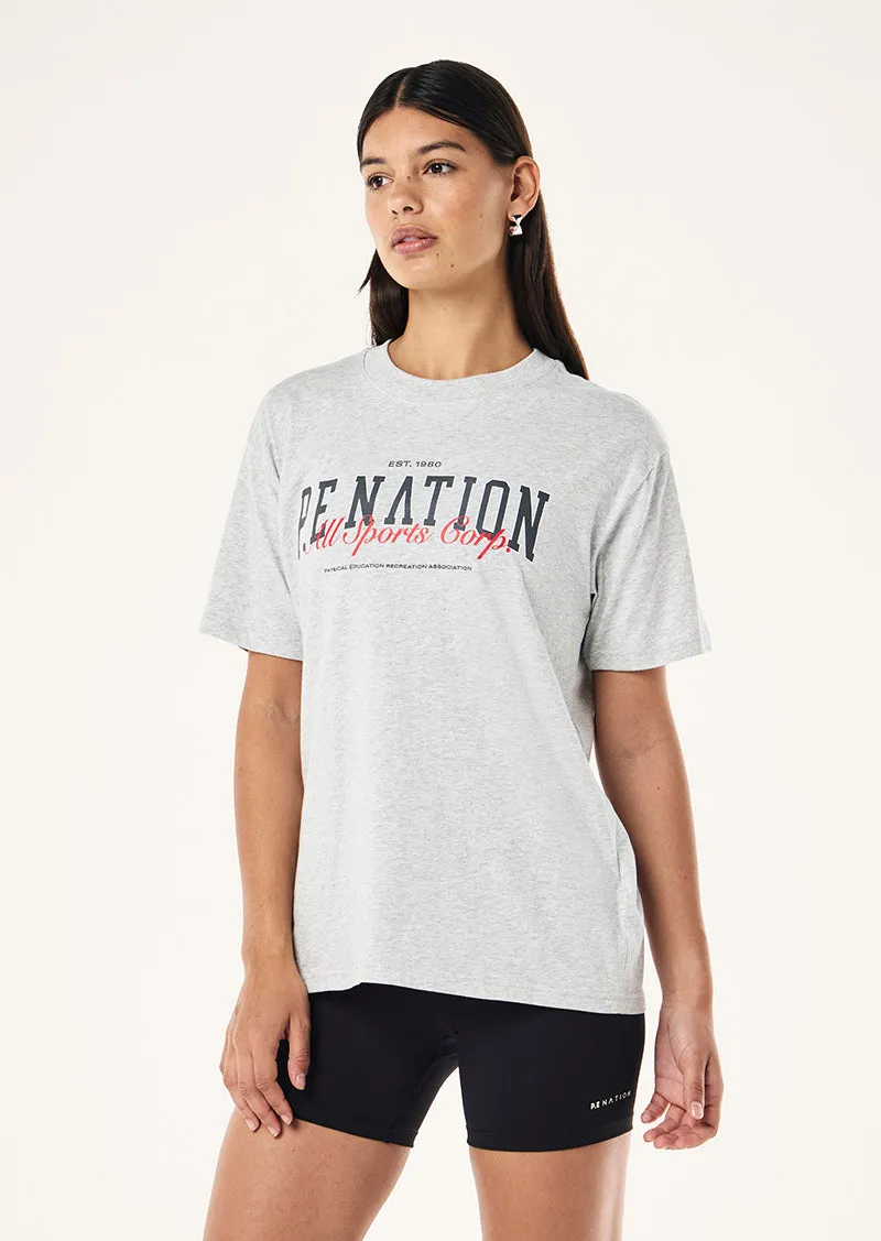 FULL OUT TEE IN GREY MARLE sold by P.E Nation product image thumbnail 4