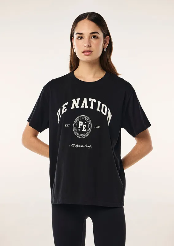 LIBERTY TEE IN BLACK made by P.E Nation