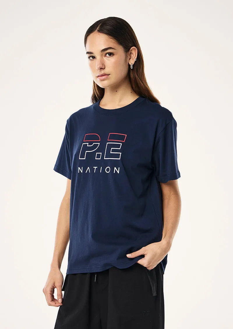 HEADS UP TEE IN DARK NAVY sold by P.E Nation product image thumbnail 3