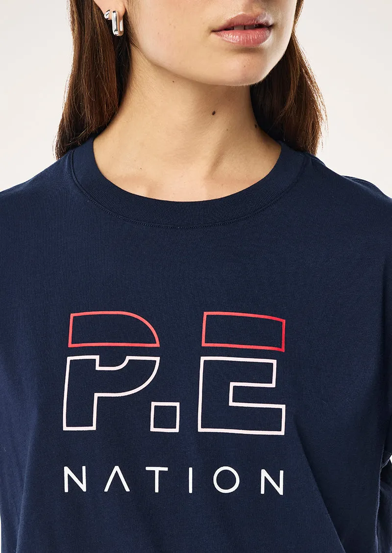 HEADS UP TEE IN DARK NAVY sold by P.E Nation product image thumbnail 2