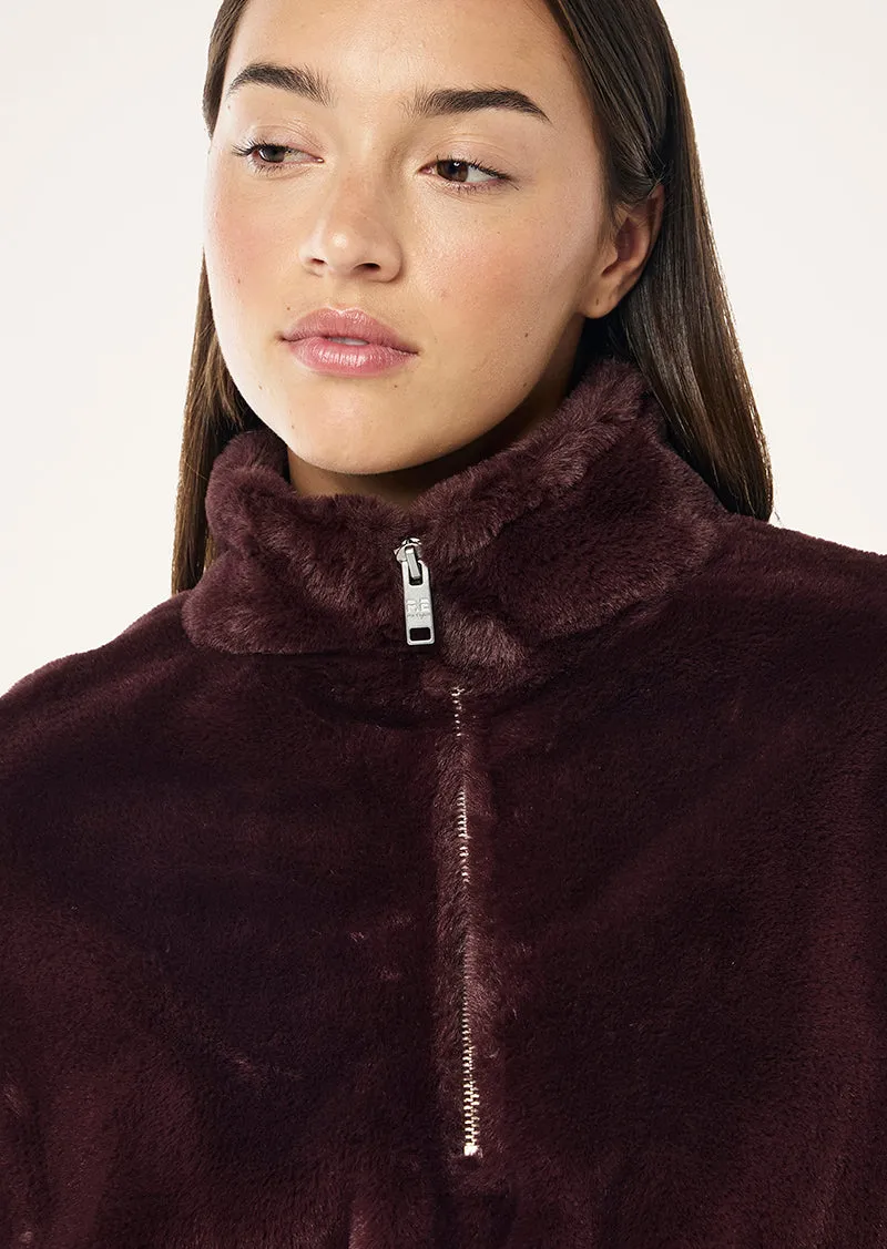 MONTEREY ZIP NECK SWEAT IN MAHOGANY sold by P.E Nation product image thumbnail 3