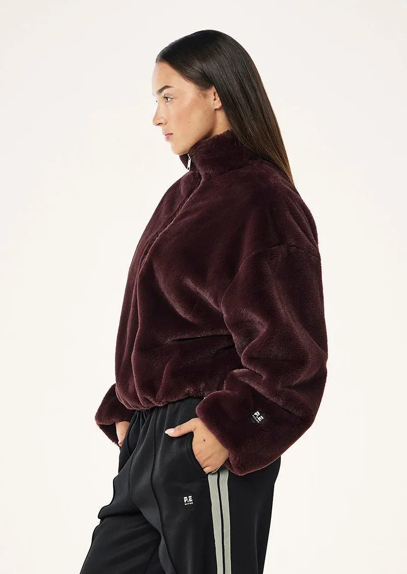 MONTEREY ZIP NECK SWEAT IN MAHOGANY sold by P.E Nation product image thumbnail 5