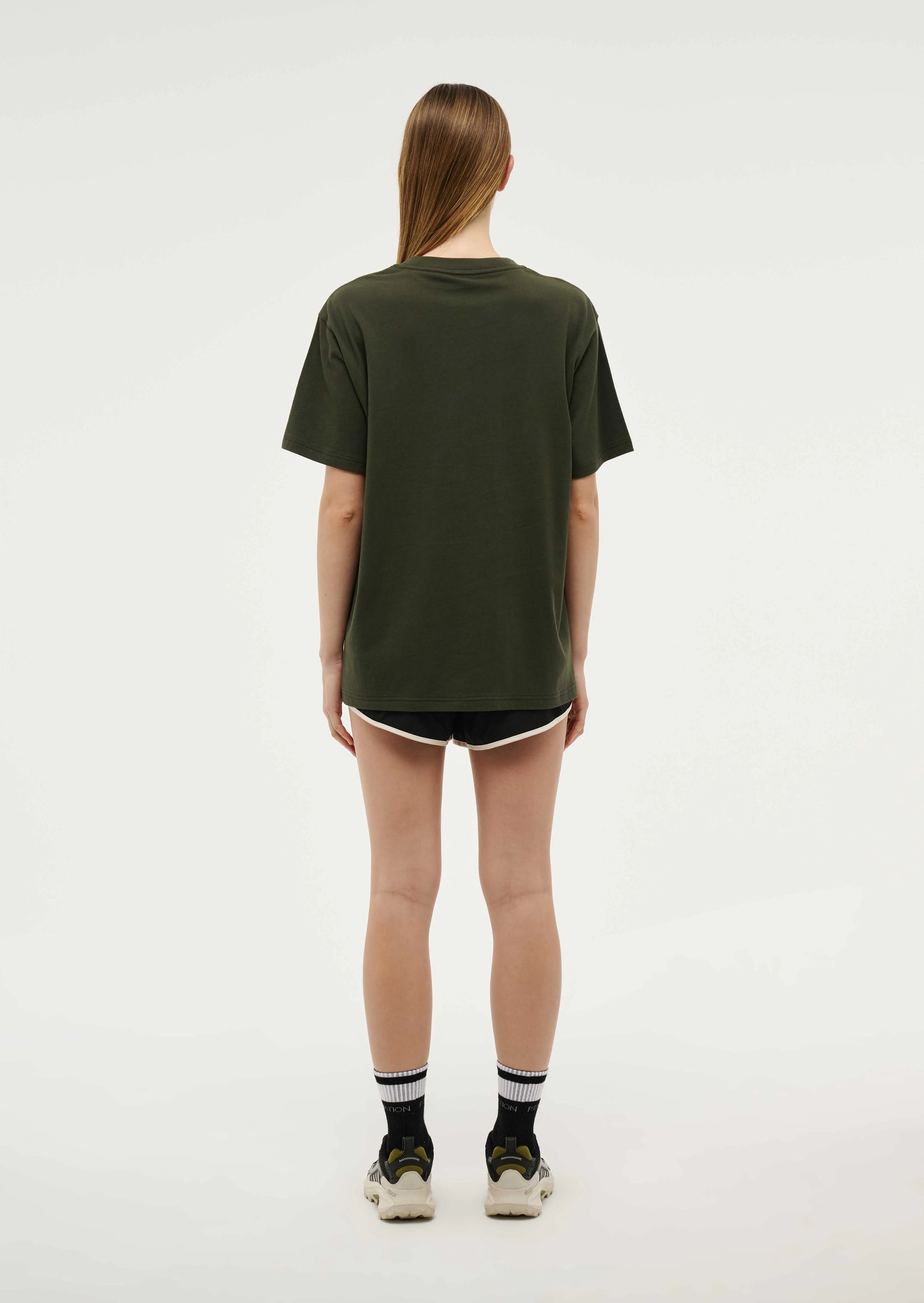 THROWBACK SHORT SLEEVE TEE IN FOREST NIGHT sold by P.E Nation product image thumbnail 5