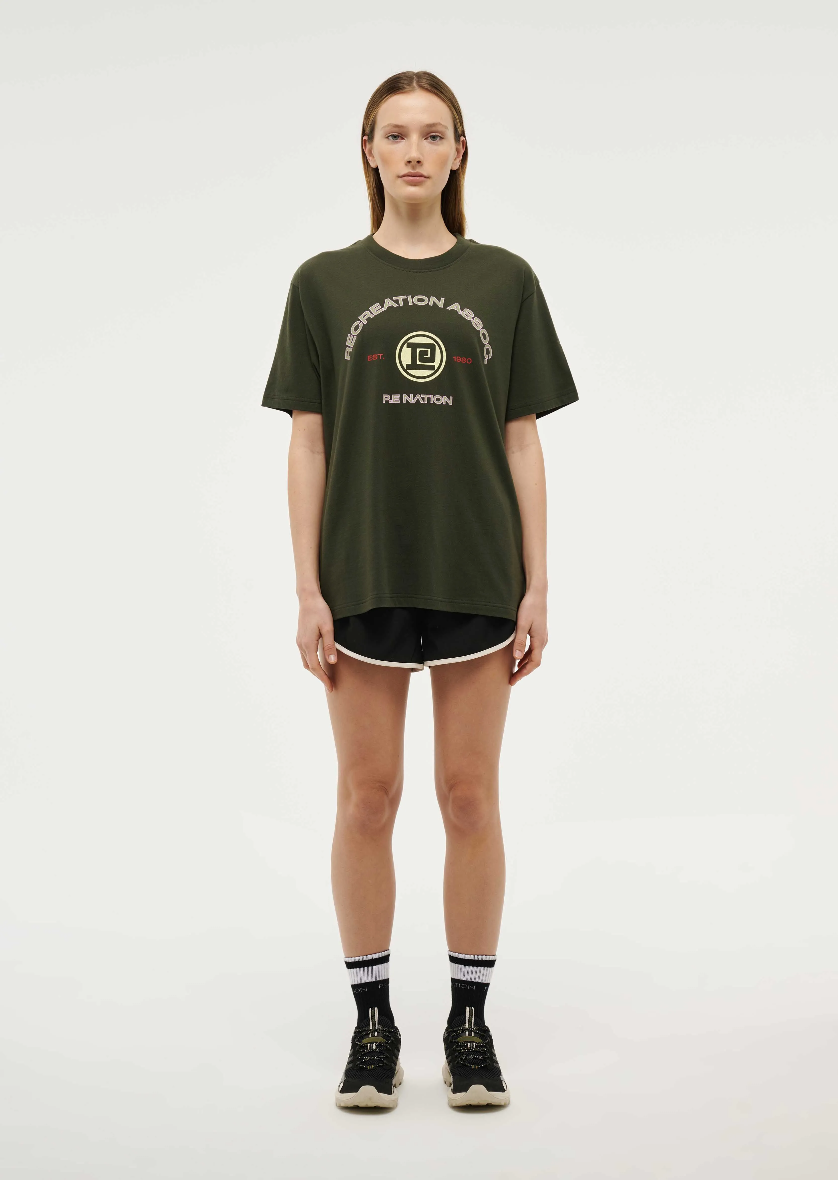 THROWBACK SHORT SLEEVE TEE IN FOREST NIGHT sold by P.E Nation product image thumbnail 3