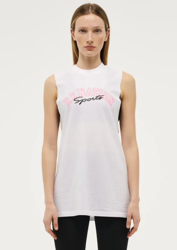 LOCALLE TANK IN OPTIC WHITE made by P.E Nation