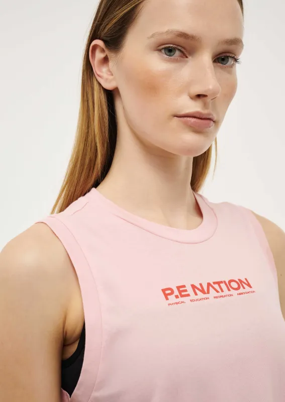 SHUFFLE TANK IN CRYSTAL ROSE made by P.E Nation