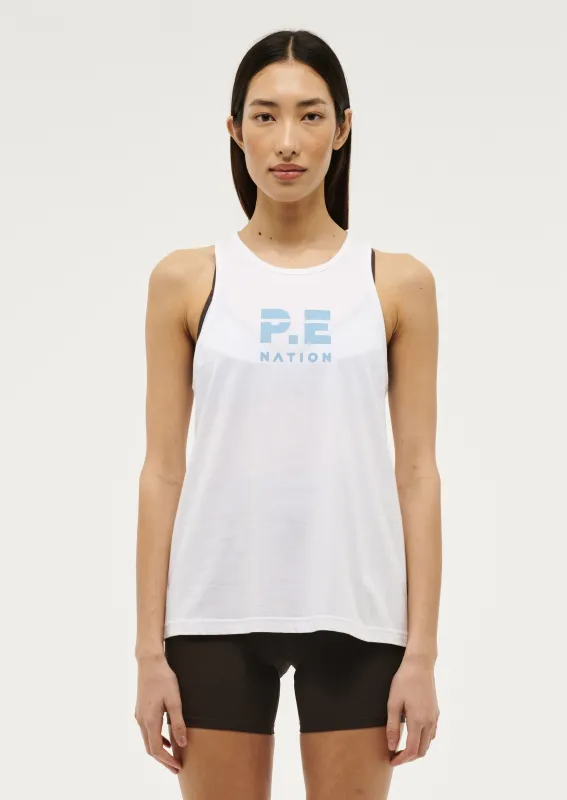 REUNION TANK IN OPTIC WHITE made by P.E Nation