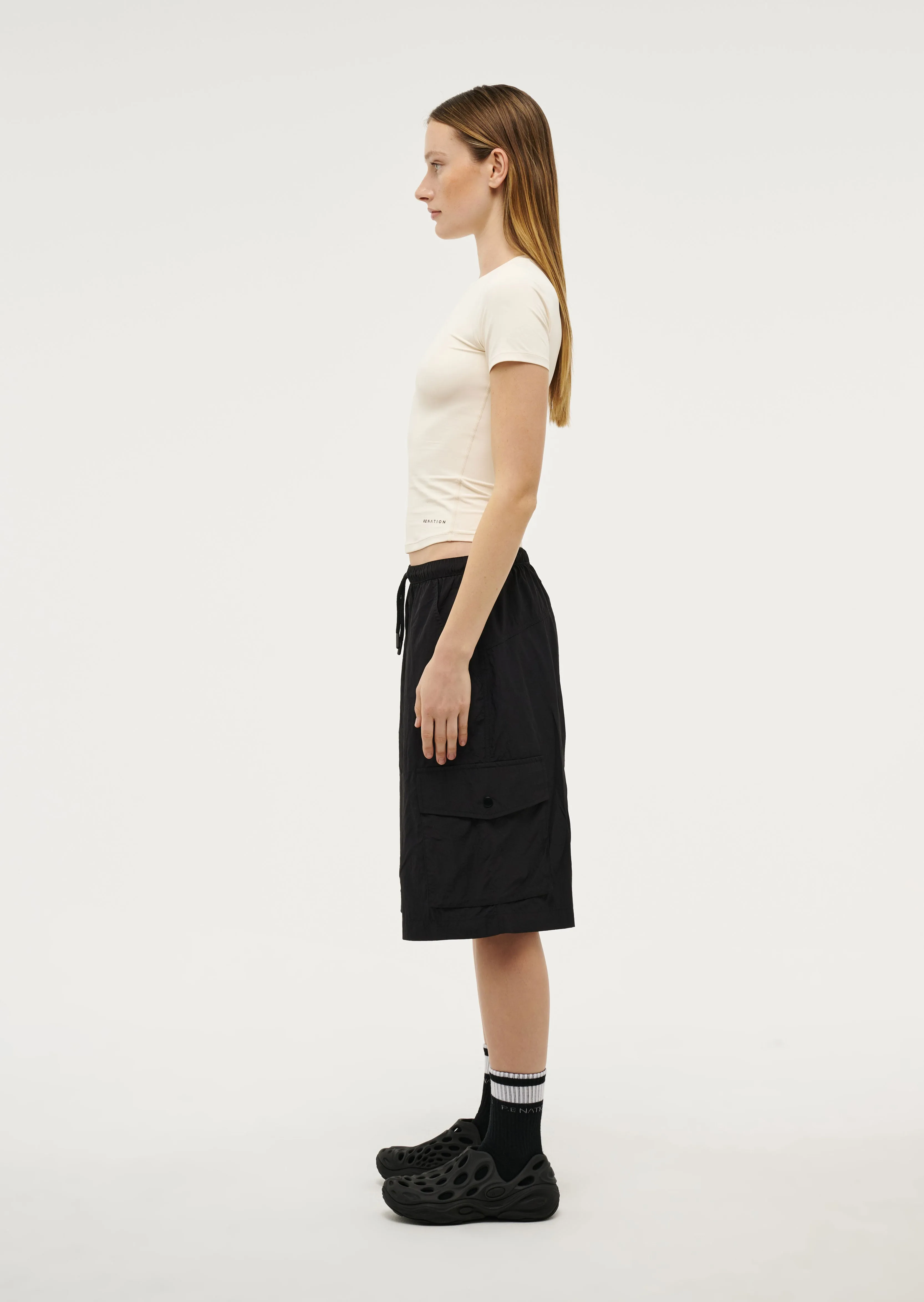 FOUNDATION SHORT SLEEVE TEE IN WHISPER WHITE sold by P.E Nation product image thumbnail 5