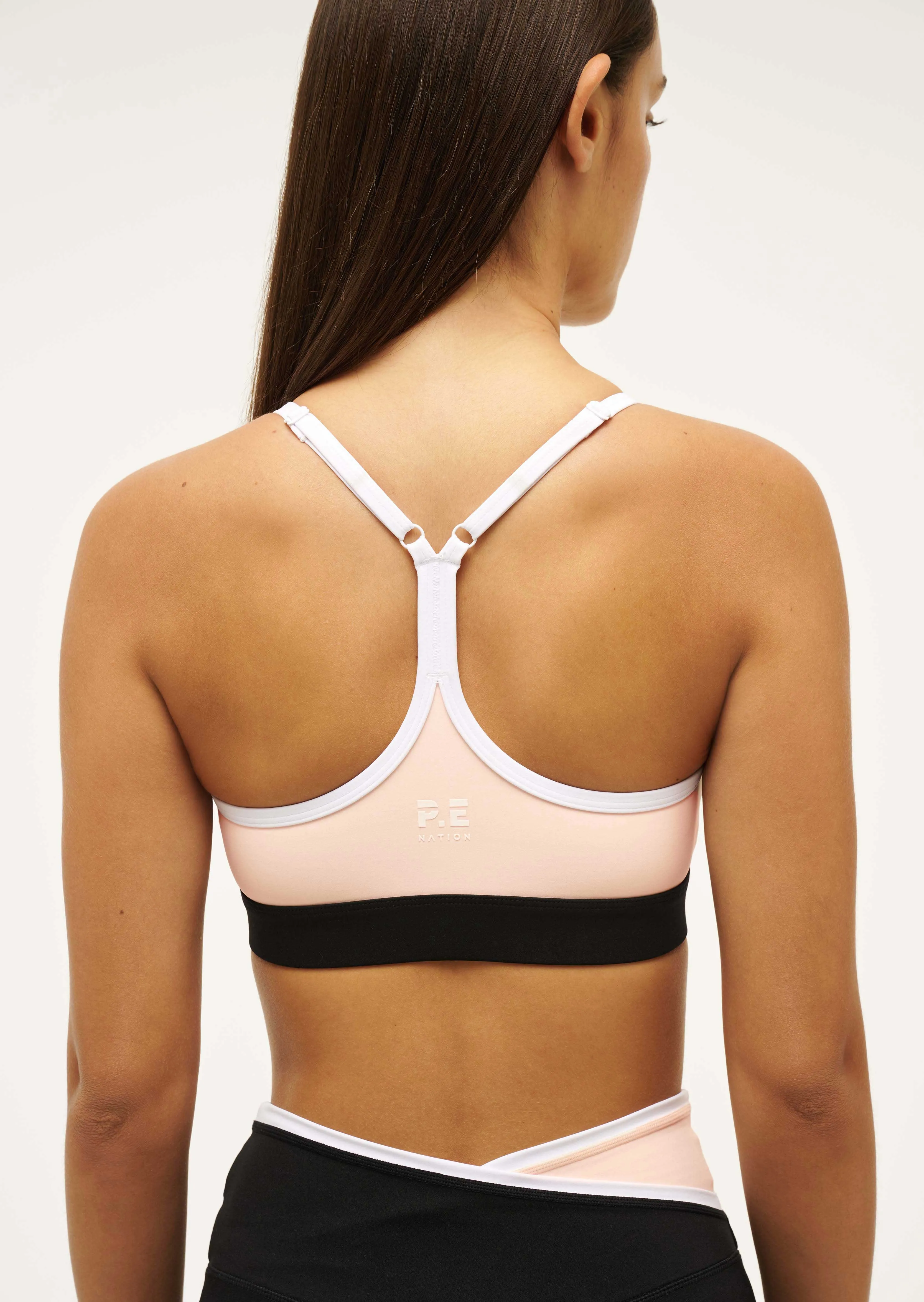 SIGNATURE SPORTS BRA IN BLUSH sold by P.E Nation product image thumbnail 3