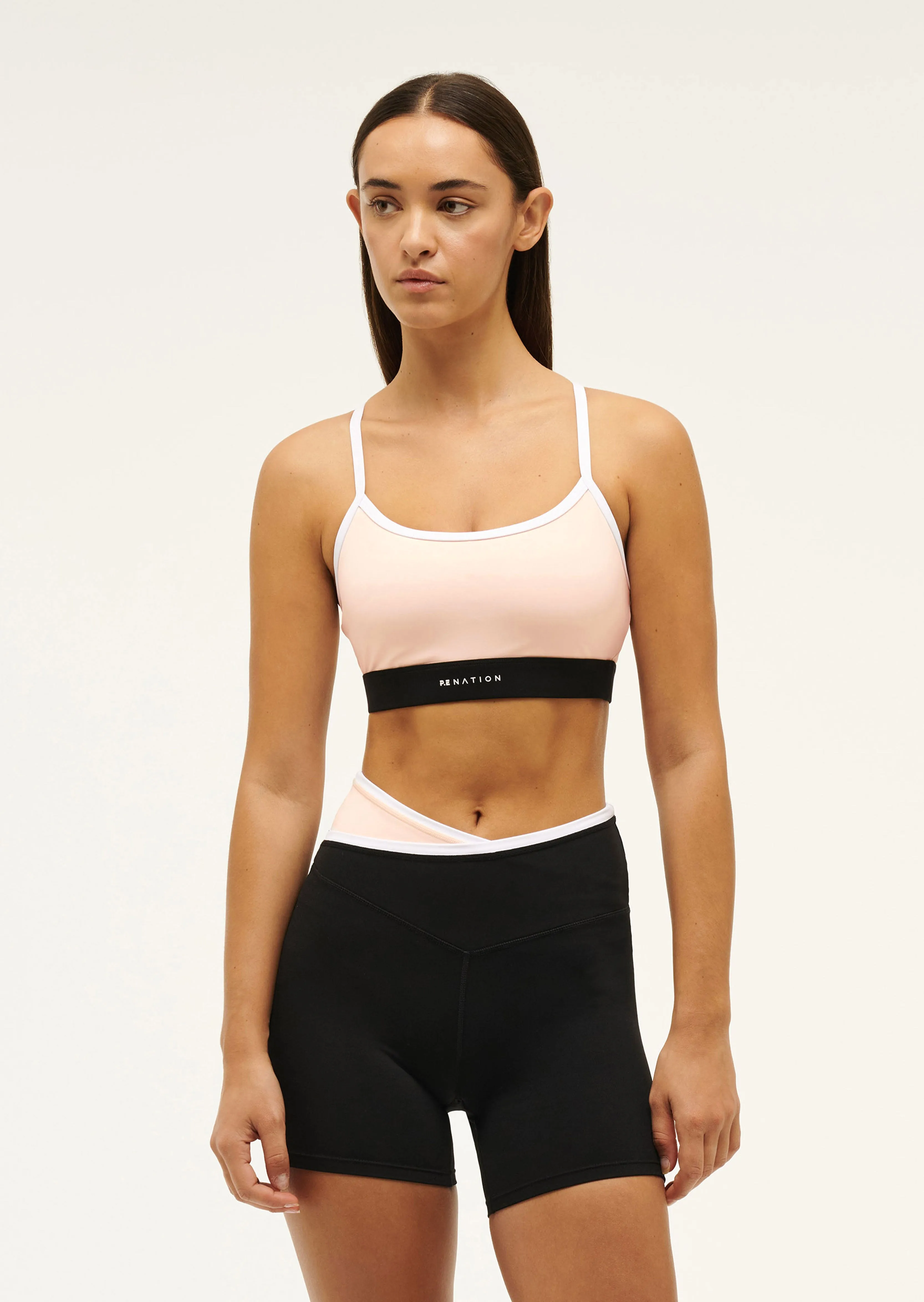 SIGNATURE SPORTS BRA IN BLUSH sold by P.E Nation