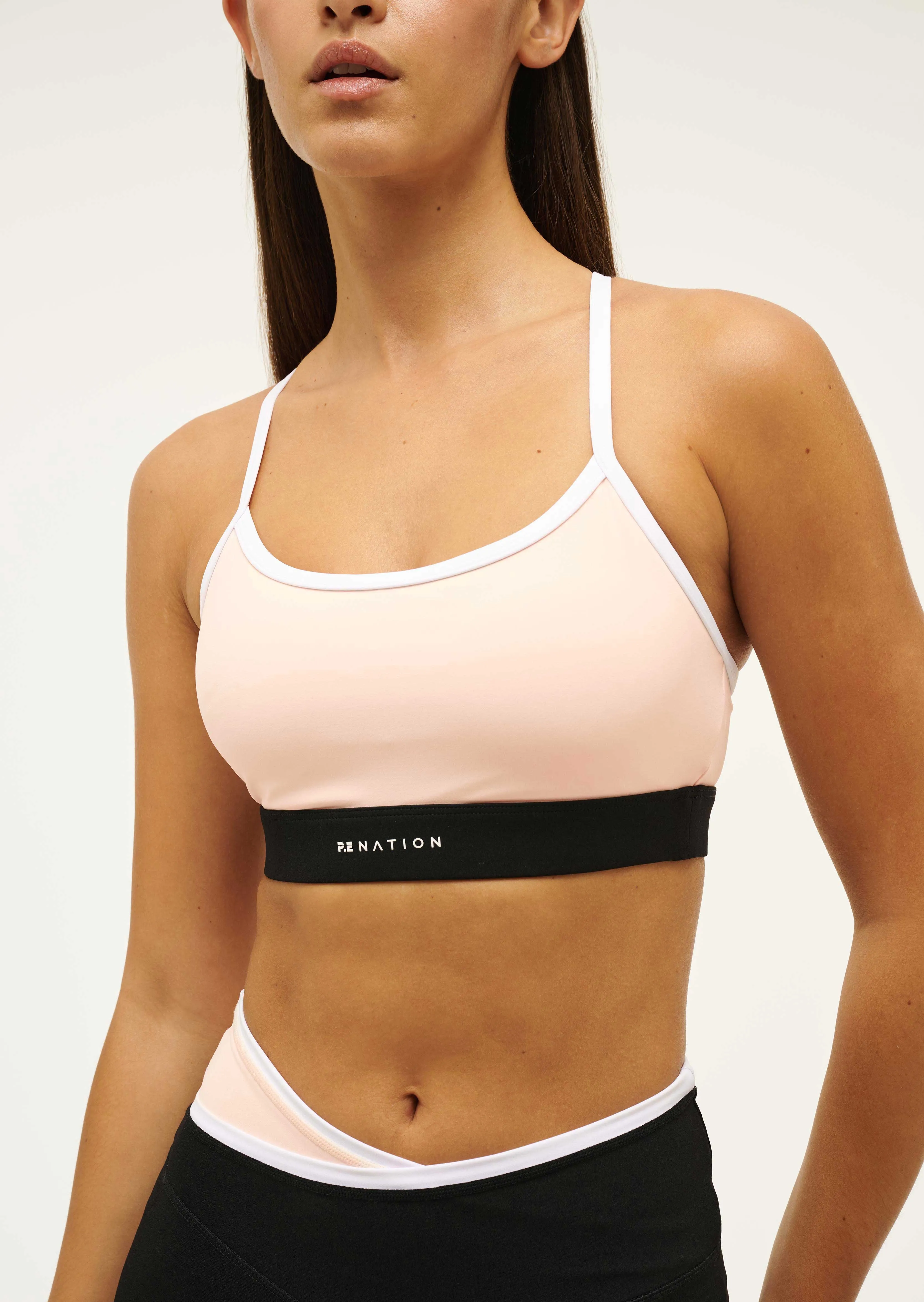 SIGNATURE SPORTS BRA IN BLUSH sold by P.E Nation product image thumbnail 2