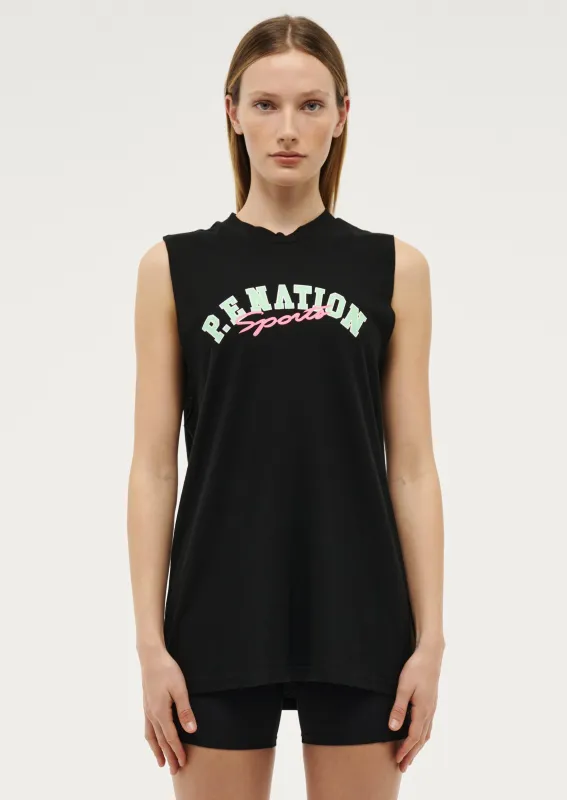 LOCALLE TANK IN BLACK made by P.E Nation