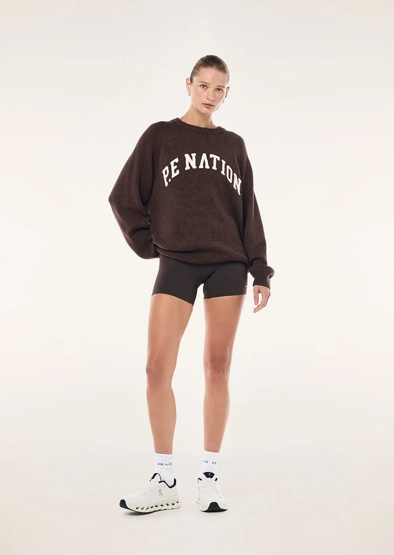 LEGACY KNIT CREW IN COFFEE sold by P.E Nation product image thumbnail 5