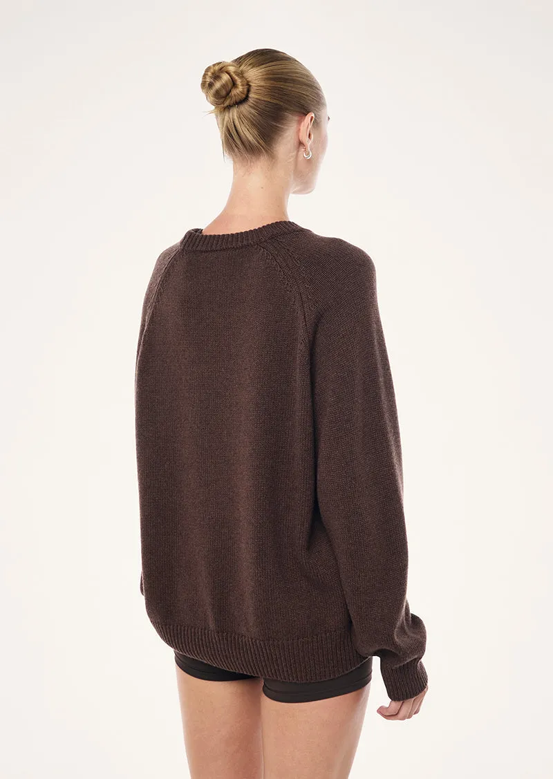LEGACY KNIT CREW IN COFFEE sold by P.E Nation product image thumbnail 4
