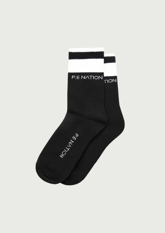 HOMAGE SOCK IN BLACK made by P.E Nation