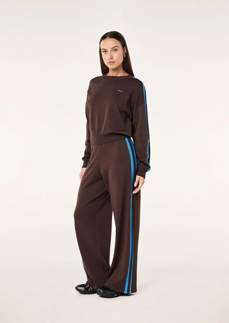 RETREAT KNIT JUMPER IN COFFEE & MARINA BLUE sold by P.E Nation product image thumbnail 5