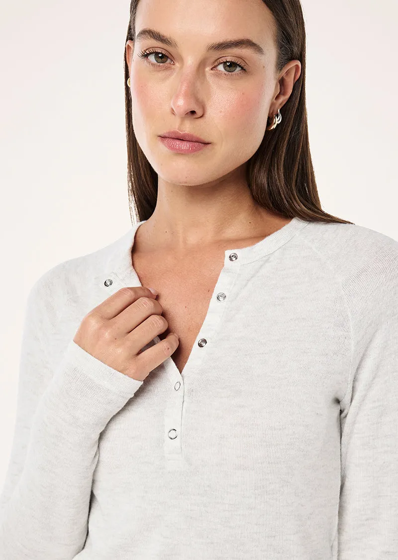 HAVEN LONG SLEEVE TOP IN SNOW MARLE sold by P.E Nation product image thumbnail 2