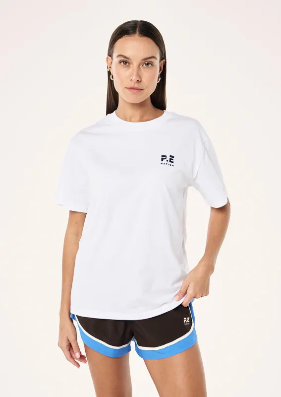 HEADS UP 2.0 TEE IN WHITE made by P.E Nation
