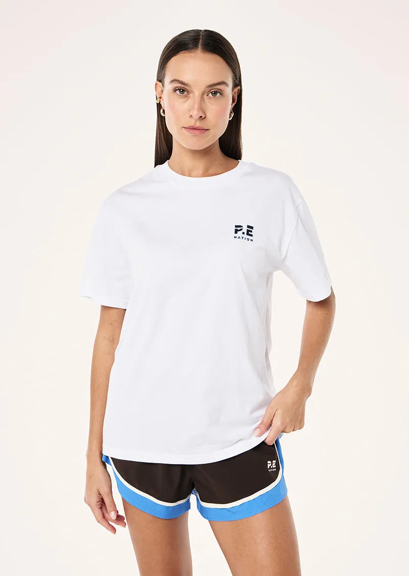 HEADS UP 2.0 TEE IN WHITE sold by P.E Nation